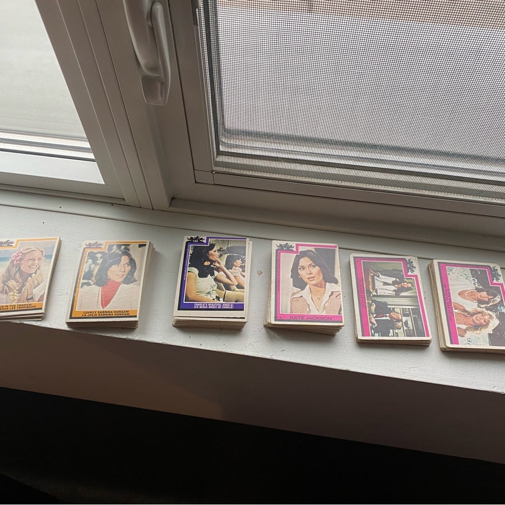 Vintage 1977 Charlie’s Angels Trading Card Bundle with 9 Stickers